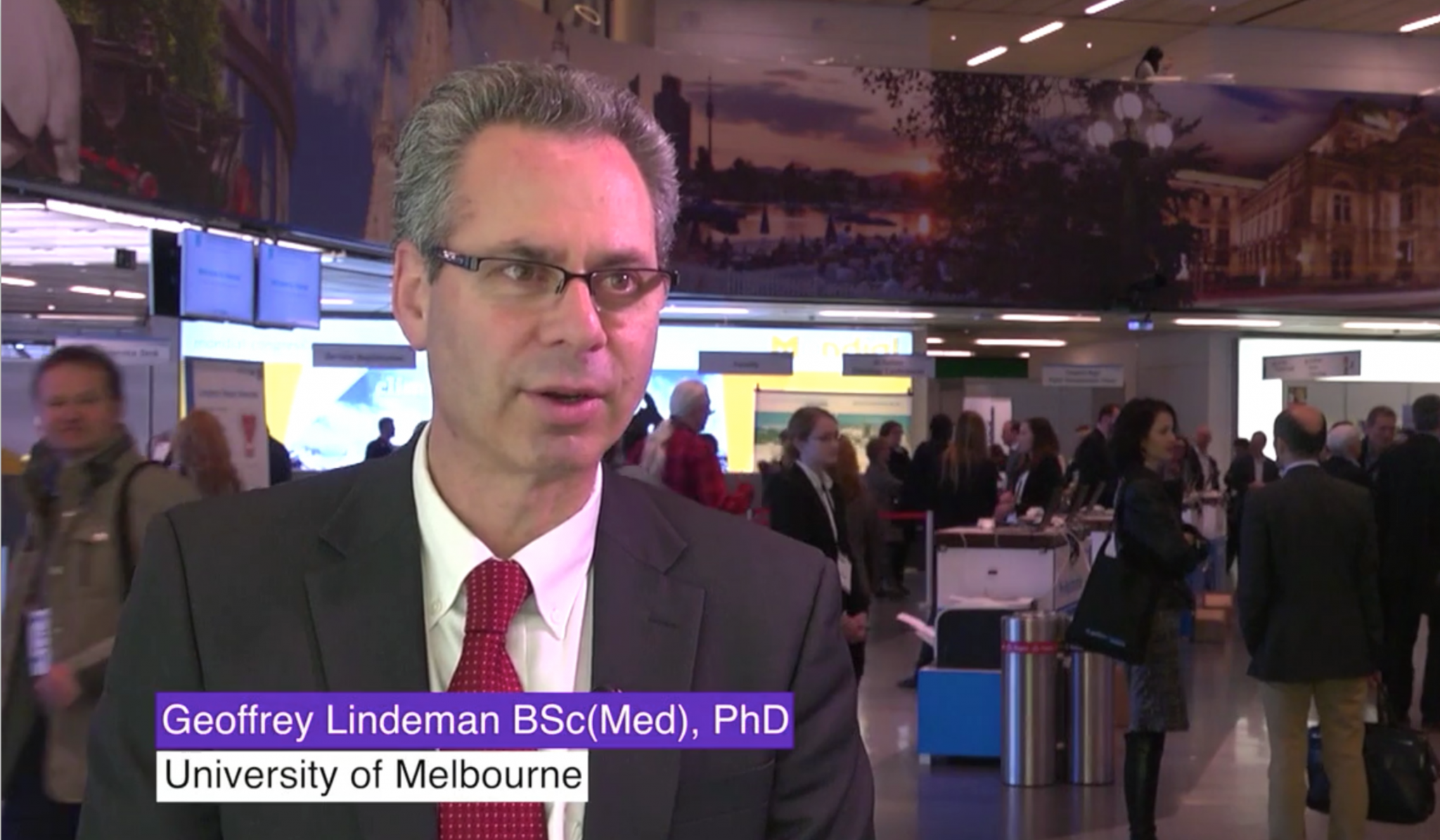 Geoffrey J Lindeman BSc (Med) PhD, from the University of Melbourne and the Walter and Eliza Hall Institute of Medical Research and the Familial Cancer Centre at The Royal Melbourne Hospital, Australia